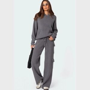 Wynter Oversized Knit Hoodie and Cargo Pant